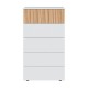 Sinfonier de 5 cajones melamina blanco artik/natural Ethna