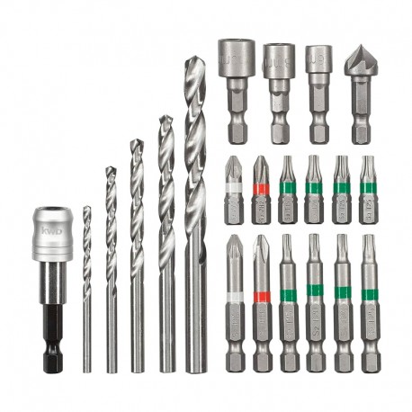 Set de 22 brocas y puntas de atornillar KWB