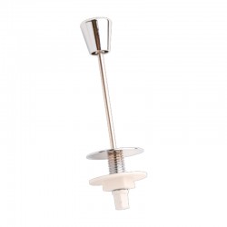 Tirador de cisterna bajo recto cromo 114mm