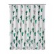 Cortina de baño cactus blanca 180x200cm