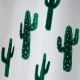 Cortina de baño cactus blanca 180x200cm