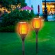 Baliza solar LED con efecto llama 9x59cm