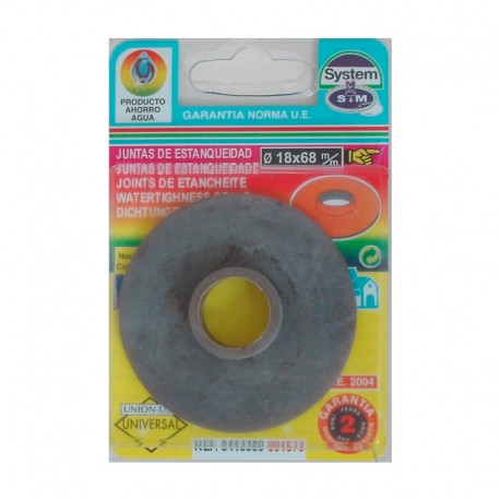 Junta goma plana con cuello descarga cisterna 18x68mm