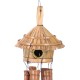 Campana de viento de bambú y paja 16x50cm