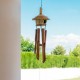 Campana de viento de bambú y paja 16x50cm