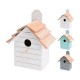 Casita de madera para pájaros 16x11x22cm