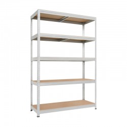Estantería de metal/madera 5 baldas 120x60x180cm galvanizada