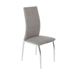 Silla de comedor tapizada gris Roxana
