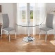 Silla de comedor tapizada gris Roxana