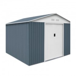 Cobertizo de metal gris Bristol Gardiun 321x241x205cm 7,74m2