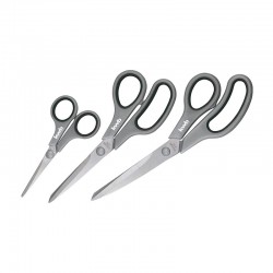 Set de 3 tijeras de acero inoxidable 140-210-250mm KWB