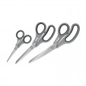 Set de 3 tijeras de acero inoxidable 140-210-250mm KWB