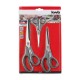 Set de 3 tijeras de acero inoxidable 140-210-250mm KWB