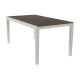 Mesa de polipropileno efecto madera blanco/capuchino Harmony