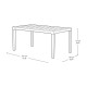Mesa de polipropileno efecto madera blanco/capuchino Harmony