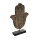 Mano de Fátima decorativa de madera/metal 24x9x37cm