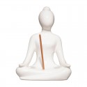 Porta incienso de buda sentado blanco + incienso 10 uds.