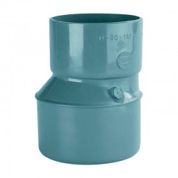 Reducción excéntrica de PVC gris 110/90mm