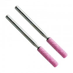 Muela rubí cilíndrica 4mm eje 3 2uds.