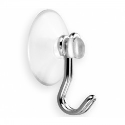 Colgador ventosa con gancho articulado de metal 22mm 0,25kg 4uds.