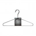 Set de 5 perchas de metal cromadas 40x21cm
