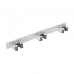 Colgador de pared para escobas metálico con 3 soportes 42,5x8x5cm