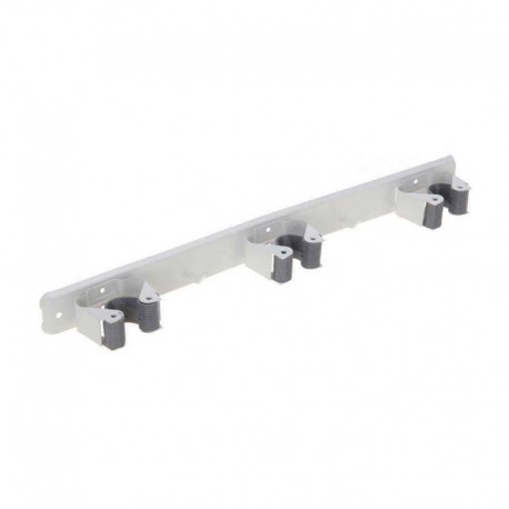 Colgador de pared para escobas metálico con 3 soportes 42,5x8x5cm