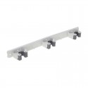 Colgador de pared para escobas metálico con 3 soportes 42,5x8x5cm