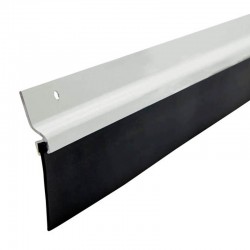 Burlete de caucho y aluminio plata para puerta de garaje