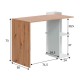 Mesa de escritorio con estantes reversible en roble y blanco 100x52x78cm