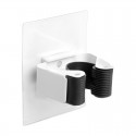 Colgador de escobas adhesivo 1 gancho blanco 62x45x80mm