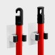 Colgador de escobas adhesivo 1 gancho blanco 62x45x80mm