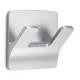 Colgador percha adhesiva cromo water resistant con 2 ganchos