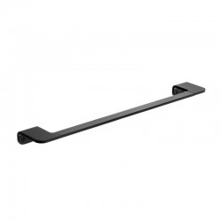 Toallero barra adhesivo de aluminio negro Onyx Tatay