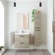 Columna de baño suspendida con 2 puertas roble alaska Athena