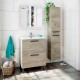Columna de baño suspendida con 2 puertas roble alaska Athena