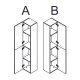 Columna de baño suspendida con 2 puertas roble alaska Athena