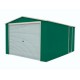 Garaje metálico con puerta enrollable verde Essex Gardiun 20m2