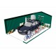 Garaje metálico con puerta enrollable verde Essex Gardiun 20m2
