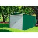 Garaje metálico con puerta enrollable verde Essex Gardiun 20m2