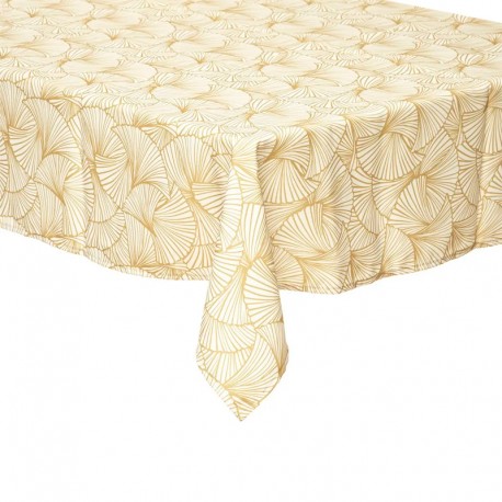 Mantel antimanchas de poliéster 140x240cm Ginkgo