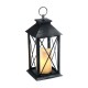 Farol portavelas LED de poliestireno a pilas 3xAA/LR03 14x14x28cm