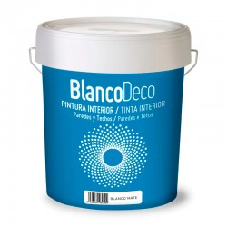 Pintura plástica blanca mate para interior 15kg