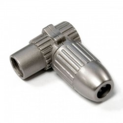 Conector hembra acodado de metal con rosca blindado para antena TV