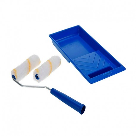 Kit cubeta mini + varilla + 2 rodillos acrílicos