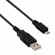 Cable de cargador Android B USB-micro USB negro 1m