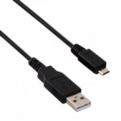 Cable de cargador Android B USB-micro USB negro 1m