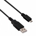 Cable de cargador Android B USB-micro USB negro 1m