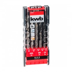 Set de 9 brocas mixtas para metal/madera/piedra KWB