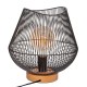 Lámpara de sobremesa de metal/madera E27 40W Jena